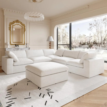 Oversized Modular Sectional, Couch, Deep Seat Sofa Cushion Covers Removable, Oversized Sectional Couches
