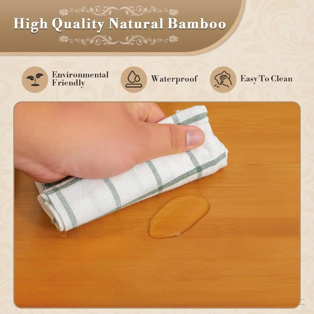 46" 5-Tier Bamboo Shoe Cabinet with Bifold Doors, Shoe Rack for Hallway, Entryway, Storage