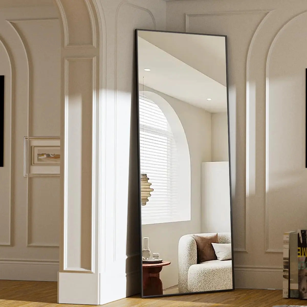64"x21" Floor Mirror Full Length,  with Stand, Leaning, Standing or Hanging Horizontally Vertically
