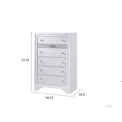 Traditional Queen 5 Pc Storage Bedroom set made with Wood