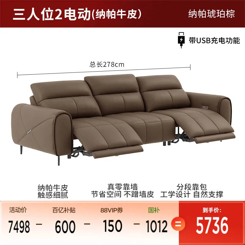 Recliner Classic Sofa , Apartment Design Sofa Elegant Living Room