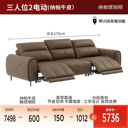 Recliner Classic Sofa , Apartment Design Sofa Elegant Living Room