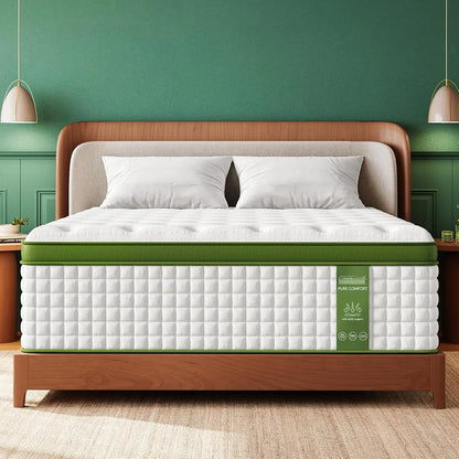 12'' Full/King/Queen Size Mattress, Hybrid Mattress, Gel Memory Foam & Pocket Springs for Pressure Relief & Support
