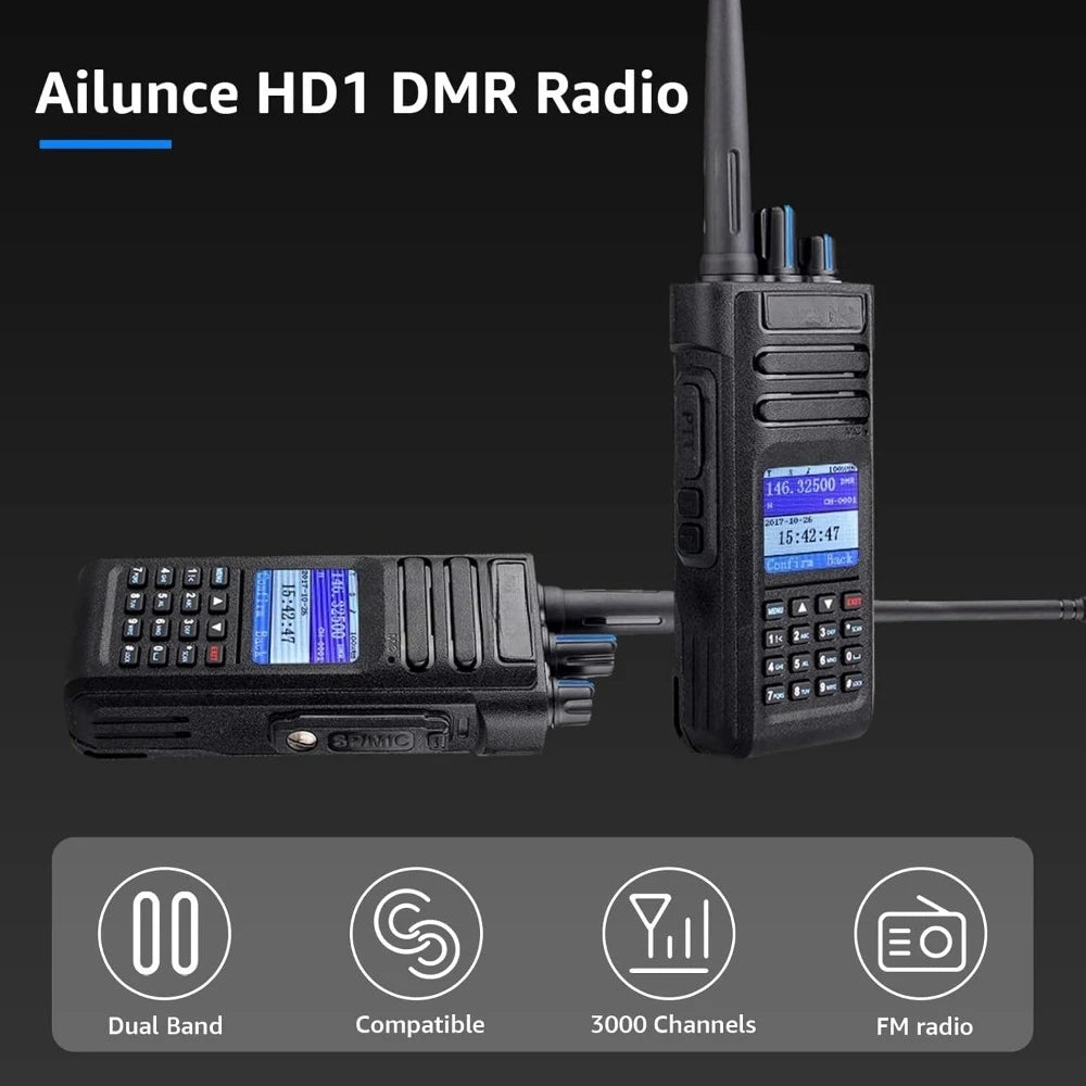 Two-Way Radios/Ham Radio, DMR/Analog Handheld Radio w/GPS, Dual Band Digital Two Way Radio,IP67Waterproof,