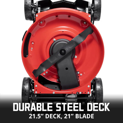 Customizable  Lawn Mower Gas Powered, 21-Inch 144cc Engine 3-in-1 Walk-Behind Push Lawn Mower, Oil Included