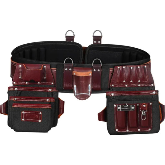 Tool Belt Men Heavy Duty 26 Pocket Tools Bags Pouches Holder Organizer for Carpenter Construction, Electrician, Framer Nylon