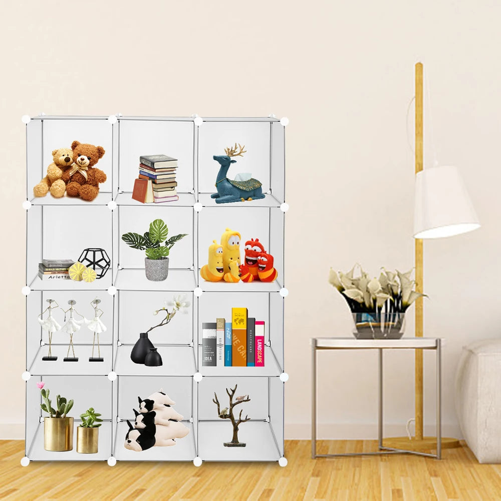 Cube Storage 12-Cube Book Shelf, Storage Shelves, Closet Organizer Shelf