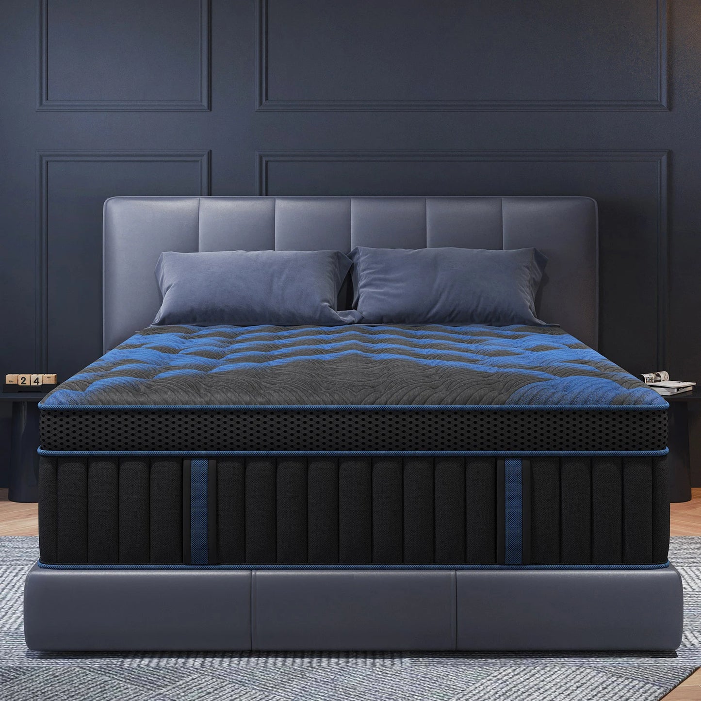 12"Gel Memory Foam Hybrid Pocket Spring Mattress Twin Full Queen King Bed Mattress, Medium Firm Motion Isolation