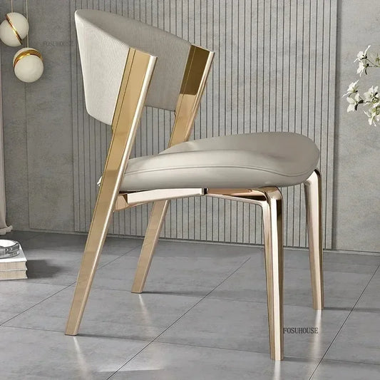 Luxury Designer Dining Chair Nordic Ergonomics Wedding Leather Dining Accent Chairs
