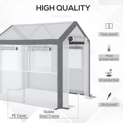 8' X 6' X 7.5' Walk-In Greenhouse Tunnel Portable Plant Garden Steel Frame
