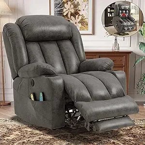Large Electric Power Lift Recliner Chair with Extended Footrest for Elderly Big, Extra Large and Wide